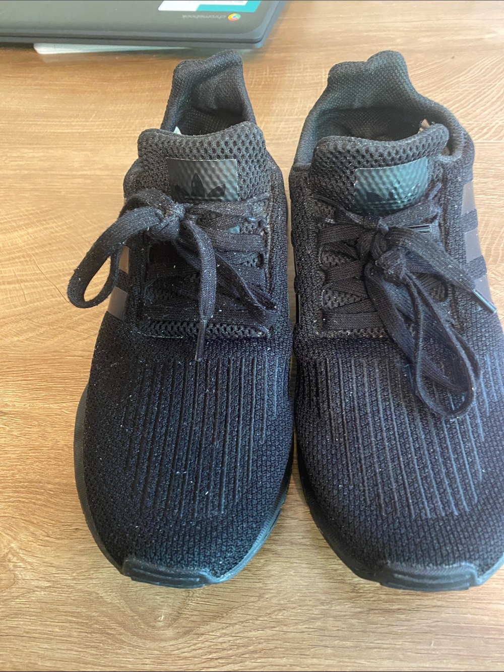 Women’s Black Knit Athletic Sneakers